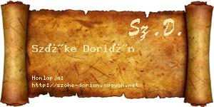 Szőke Dorián névjegykártya