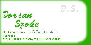 dorian szoke business card